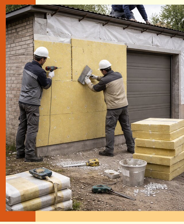 Утепление гаража снаружи в Пугачеве качественно и надёжно